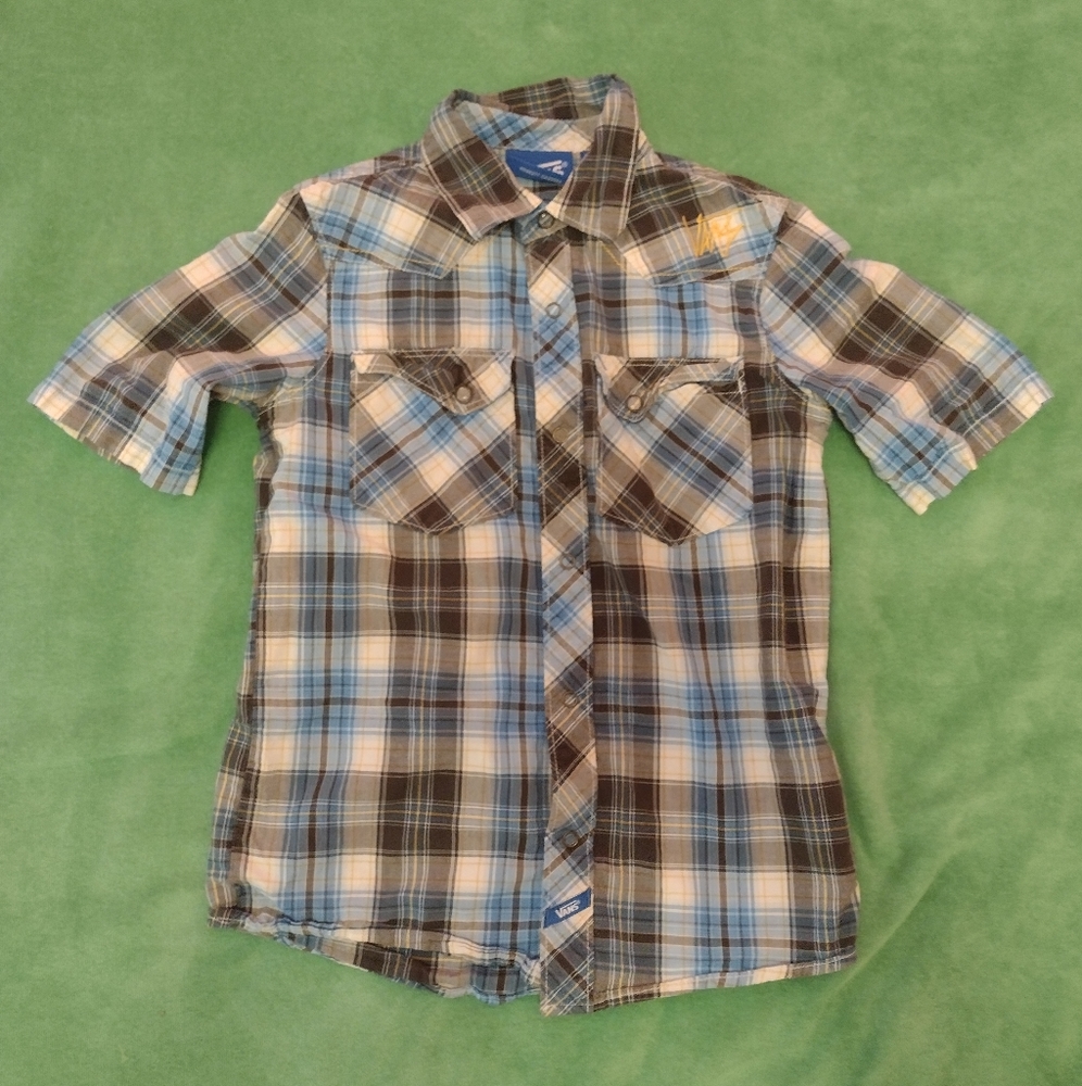 Vans button up little boys shirt